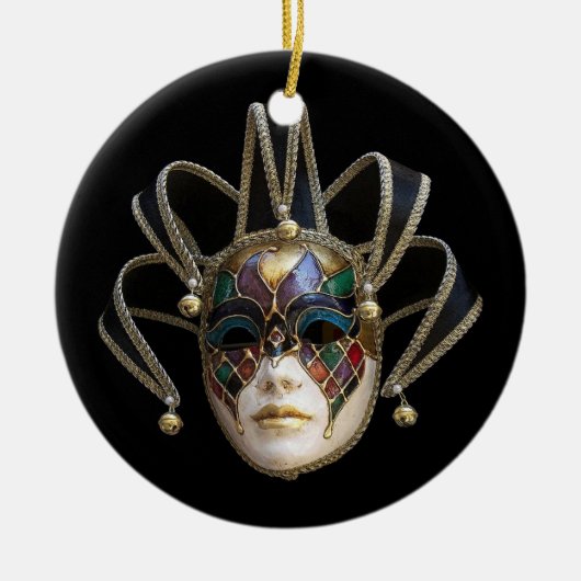 Venezianische Masken Keramikornament (Vorne)
