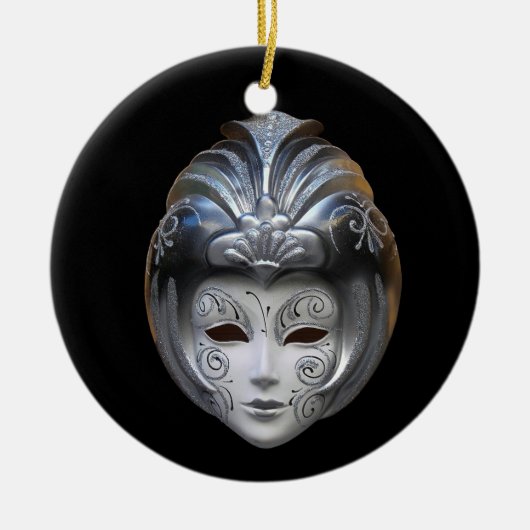 Venezianische Masken Keramikornament (Vorne)