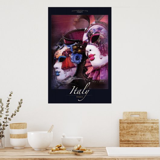 Venezianische Masken Poster (Küche)