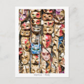 Venezianische Masken Postkarte (Vorderseite)