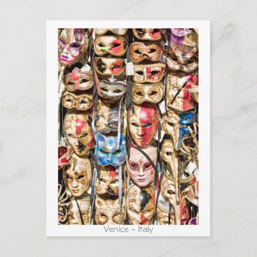 Venezianische Masken Postkarte (Vorderseite)
