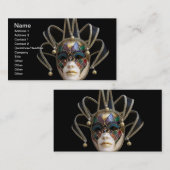 Venezianische Masken-Visitenkarte Visitenkarte (Vorne/Hinten)