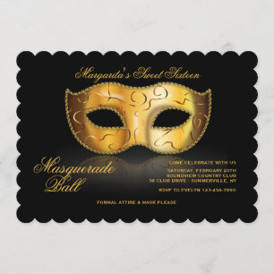 Venezianische Maskeneinladung Einladung