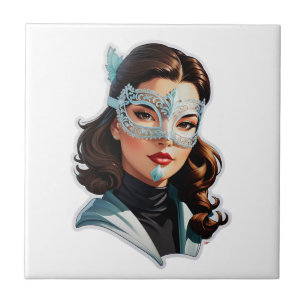Venezianische Maskenlady Fliese