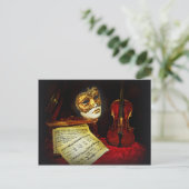 Venezianische Maskensammlung - Musikalische Nacht Postkarte (Stehend Vorderseite)