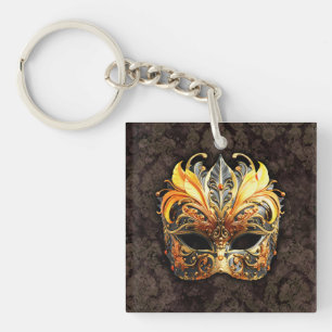 Venezianische Maskerade Goldene Maske Schlüsselanhänger