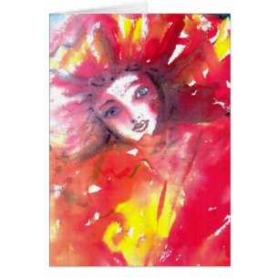 VENEZIANISCHE MASQUERADE-FÄLLE - MASKE IN ROT