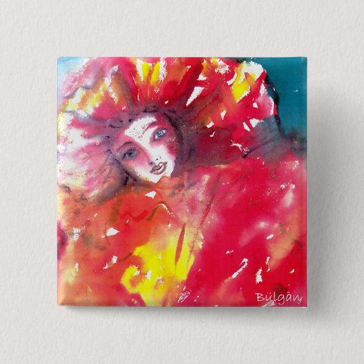 VENEZIANISCHE MASQUERADE-FÄLLE - MASKE IN ROT BUTTON (Vorderseite)