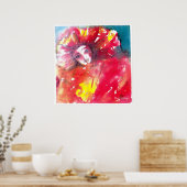 VENEZIANISCHE MASQUERADE-FÄLLE - MASKE IN ROT POSTER (Küche)