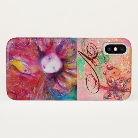 VENEZIANISCHE MASQUERADE, MASCHINE IN ROtem MONOGR Case-Mate iPhone Hülle (Rückseite (Horizontal))