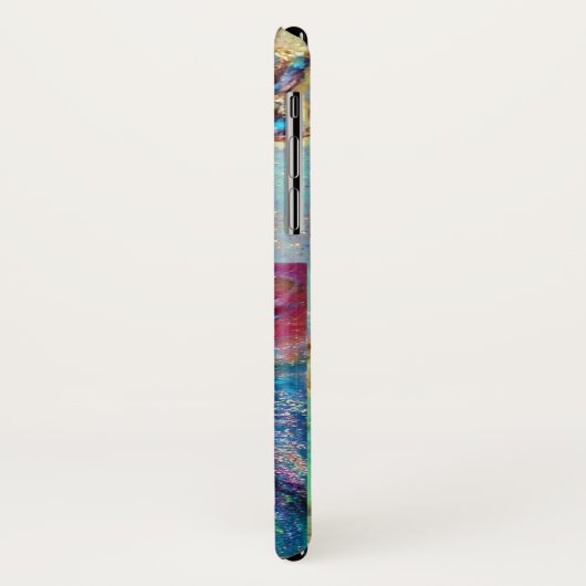 VENEZIANISCHE MASQUERADE/MASK IM BLAUEN MONOGRAMM Case-Mate iPhone HÜLLE (Hinten/Links)