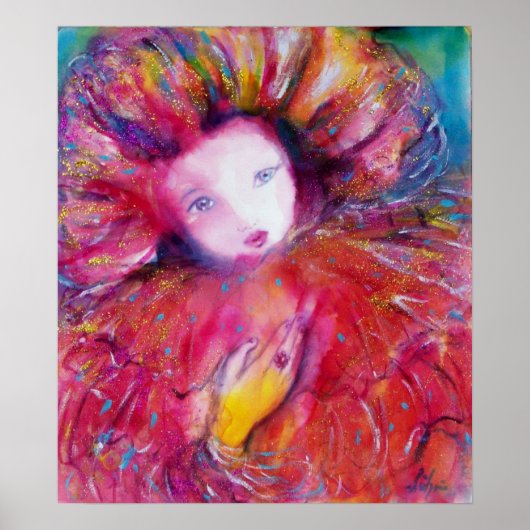 VENEZIANISCHE MASQUERADE /MASK IN ROT POSTER (Vorne)