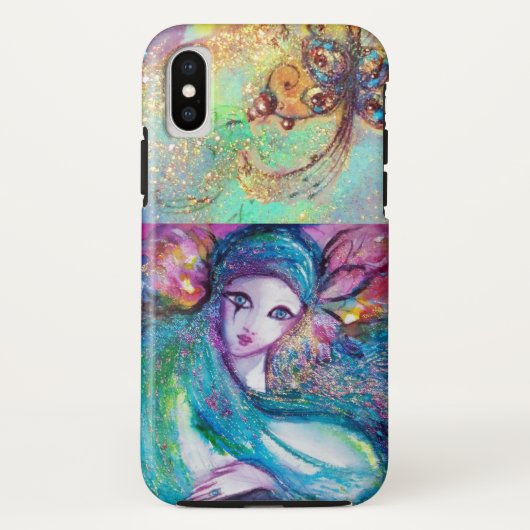 VENEZIANISCHE MASQUERADE/MASKE IN BLAU Case-Mate iPhone HÜLLE (Rückseite)