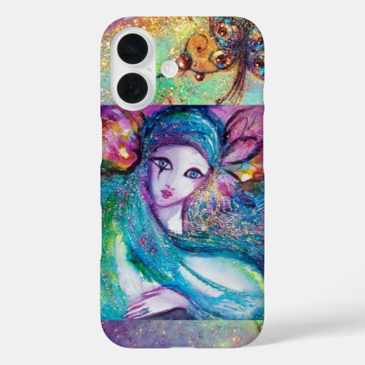 VENEZIANISCHE MASQUERADE/MASKE IN BLAU Case-Mate iPhone HÜLLE (Rückseite)