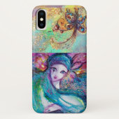 VENEZIANISCHE MASQUERADE/MASKE IN BLAU Case-Mate iPhone HÜLLE (Rückseite)