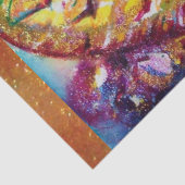 VENEZIANISCHE MASQUERADE - MASKE IN GELB SEIDENPAPIER (Detail)