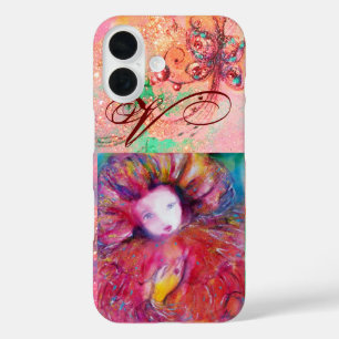 VENEZIANISCHE MASQUERADE - MASKE IN ROTEM MONOGRAM iPhone 16 HÜLLE