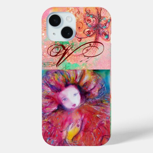 VENEZIANISCHE MASQUERADE - MASKE IN ROTEM MONOGRAM Case-Mate iPhone HÜLLE (Rückseite)