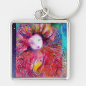 VENEZIANISCHE MASQUERADE, MASSE IN ROT SCHLÜSSELANHÄNGER (Vorne)