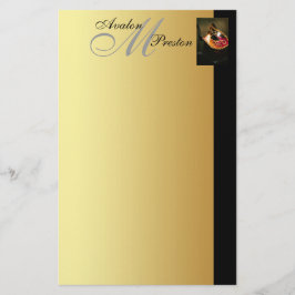 Venezianische Masquerade Monogram Wedding Stationa Briefpapier