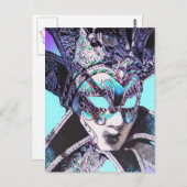 Venezianische Masquerade Postkarte (Vorne/Hinten)