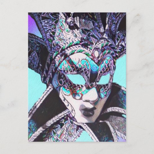 Venezianische Masquerade Postkarte (Vorderseite)
