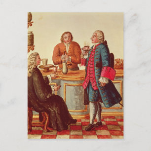 Venezianische Noblemen im Café Postkarte