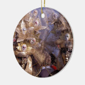 Venezianische Paare mit goldenen Keramik Ornament (Links)