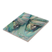 Venezianische Paare mit Karnevals-Kostümen Fliese (Seite)