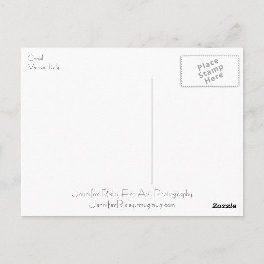 Venezianische Postkarte (Rückseite)