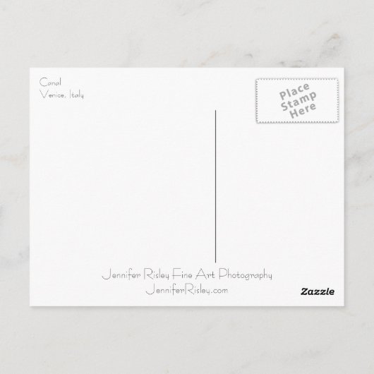 Venezianische Postkarte (Rückseite)