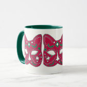 Venezianische rote Maskengestaltung Tasse (Vorderseite Links)