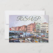 Venezianische RSVP-Karte für den Canal Grande RSVP Karte (Vorderseite)