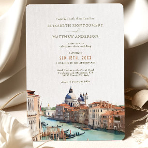 Venezianische Splendor Hochzeitsfeier Einladung
