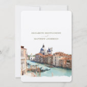 Venezianische Splendor Hochzeitsfeier Einladung (Rückseite)