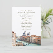 Venezianische Splendor Hochzeitsfeier Einladung (Stehend Vorderseite)