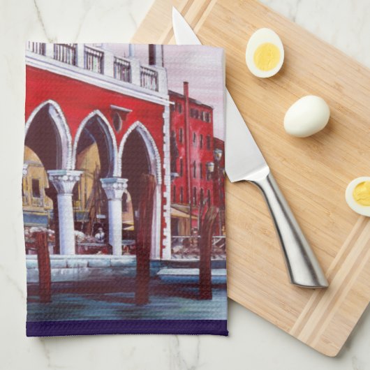 Venezianischer Charm Geschirrtuch (Viertel Falte)