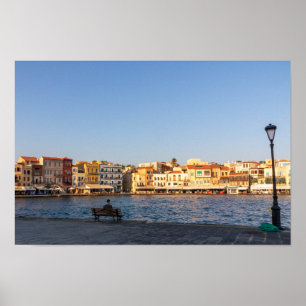 Venezianischer Hafen, Chania, Kreta, Griechenland Poster