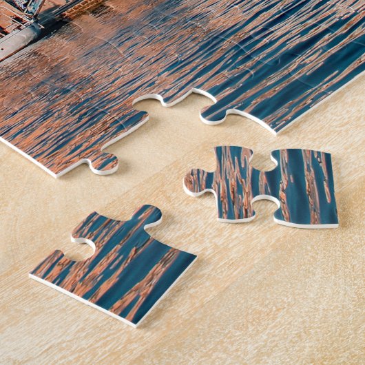 Venezianischer Hafen in Chania zur blauen Stunde, Puzzle (Seite)