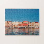 Venezianischer Hafen in Chania zur blauen Stunde, Puzzle (Horizontal)