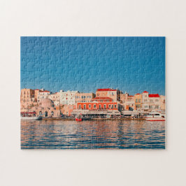 Venezianischer Hafen in Chania zur blauen Stunde, Puzzle