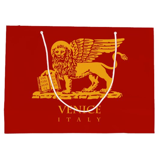 Venezianischer Löwe Große Geschenktüte (Rückseite)