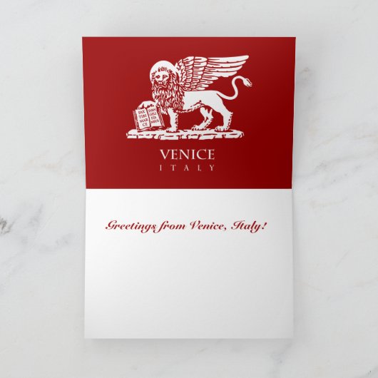 Venezianischer Löwe Karte (Innenseite)