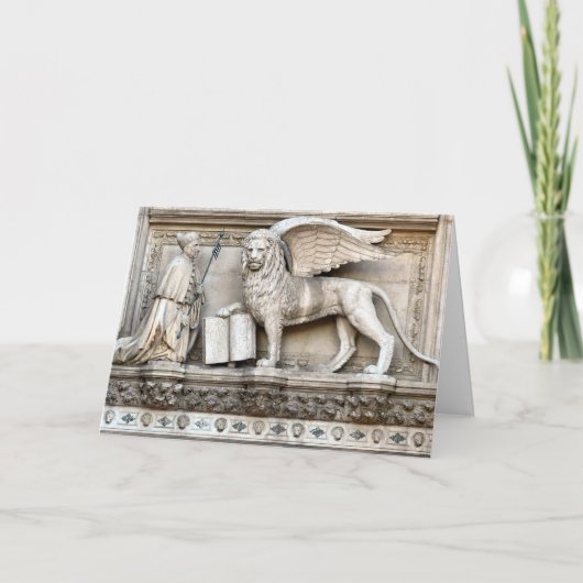 Venezianischer Löwe Karte (Vorderseite)