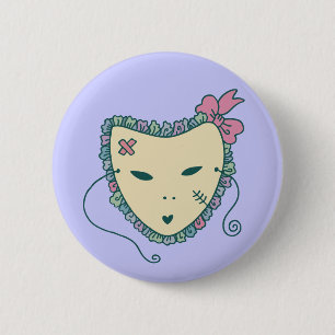 Venezianischer Masken-Knopf Button