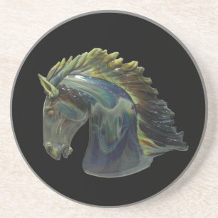 Venezianischer Murano Glass Horse Untersetzer