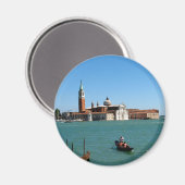 Venezianisches Blau Magnet (Vorderseite/Rückseite)