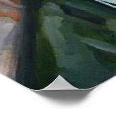 Venezianisches Canal Original Malerei Poster (Ecke)