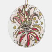 Venezianisches Festival - Maskenbild Keramik Ornament (Links)