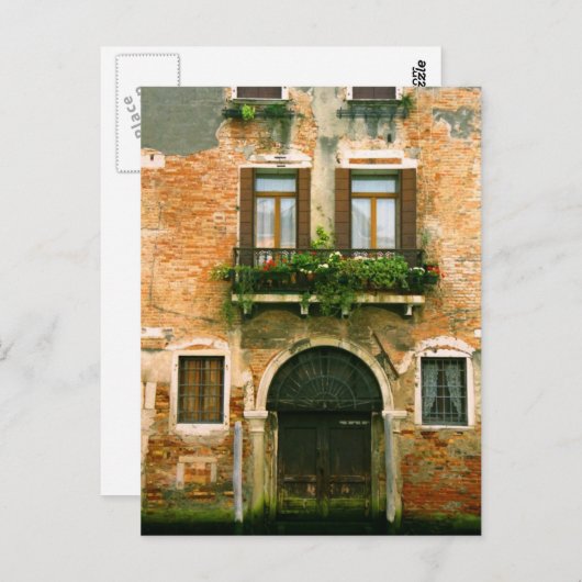 Venezianisches Gebäude Postkarte (Vorne/Hinten)